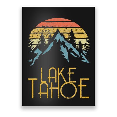 Vintage Lake Tahoe California Nevada Retro Poster