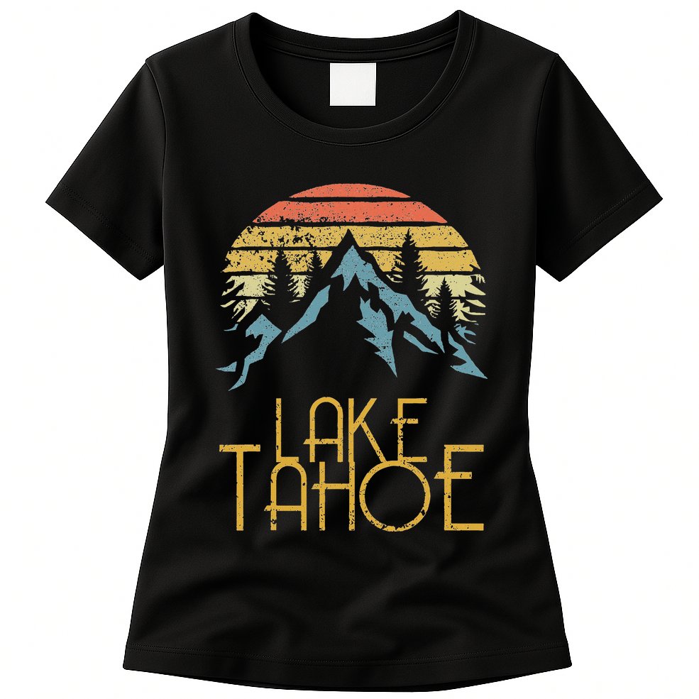 Vintage Lake Tahoe California Nevada Retro Womens T-Shirt
