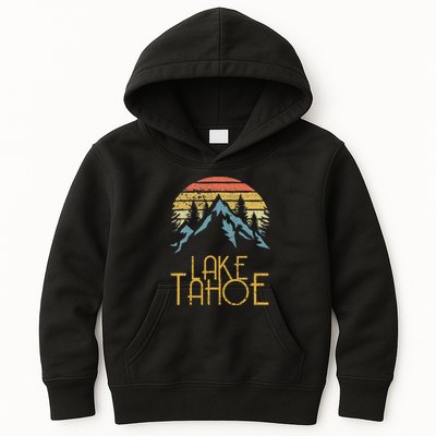 Vintage Lake Tahoe California Nevada Retro Kids Hoodie