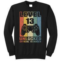 Vintage Level Teenager 13 Unlocked Birthday Gifts 13 Yr Old Sweatshirt