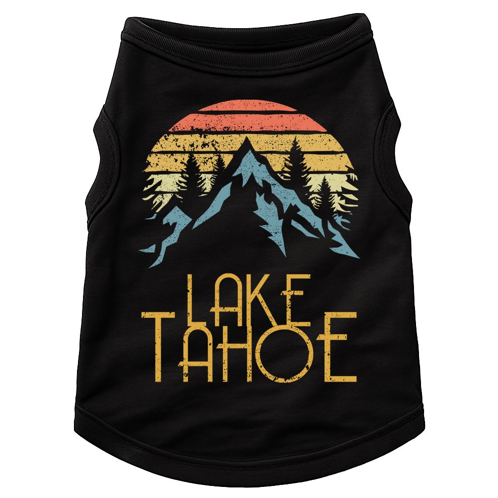 Vintage Lake Tahoe California Nevada Retro Gift Doggie Tank