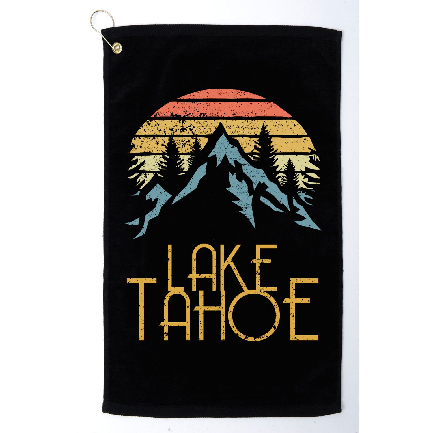 Vintage Lake Tahoe California Nevada Retro Gift Golf Towel