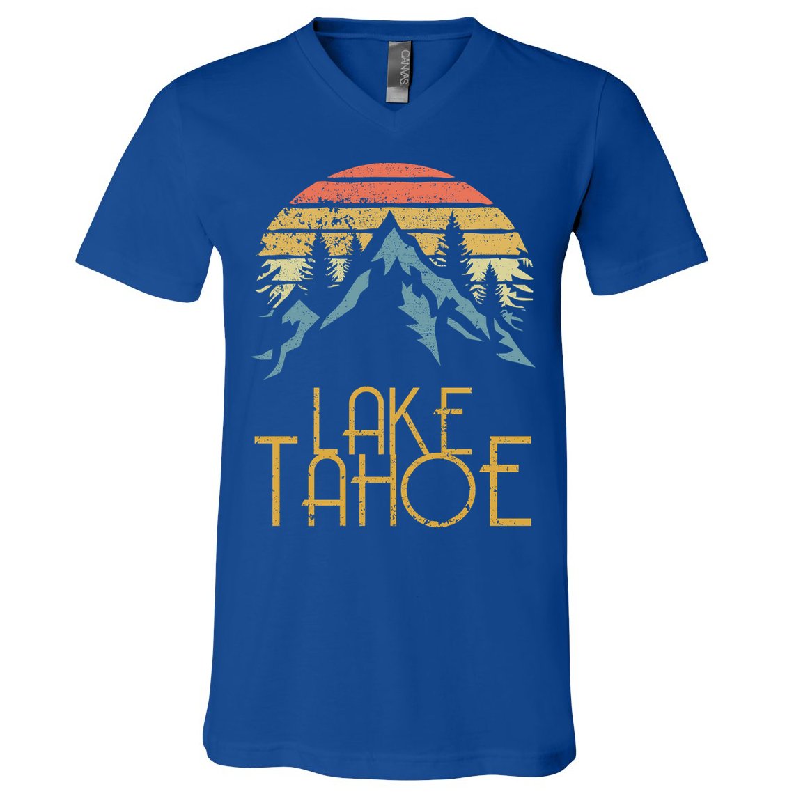 Vintage Lake Tahoe California Nevada Retro Gift V-Neck T-Shirt