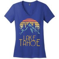 Vintage Lake Tahoe California Nevada Retro Gift Women's V-Neck T-Shirt