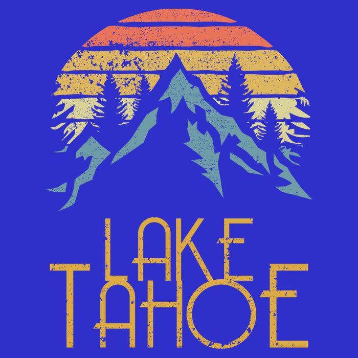 Vintage Lake Tahoe California Nevada Retro Gift Kids T-Shirt
