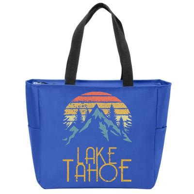 Vintage Lake Tahoe California Nevada Retro Gift Zip Tote Bag