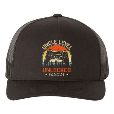 Vintage Leveled Up To Uncle Uncle Level Unlocked Est. 2024 Yupoong Adult 5-Panel Trucker Hat