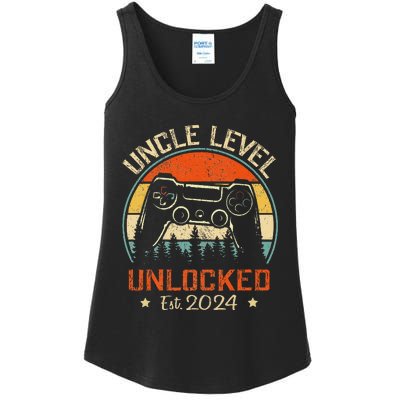 Vintage Leveled Up To Uncle Uncle Level Unlocked Est. 2024 Ladies Essential Tank