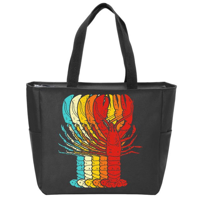 Vintage Lobster Zip Tote Bag
