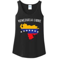 Venezuela Libre Venezuela Map 7 Stars Flag Family Souvenir Ladies Essential Tank