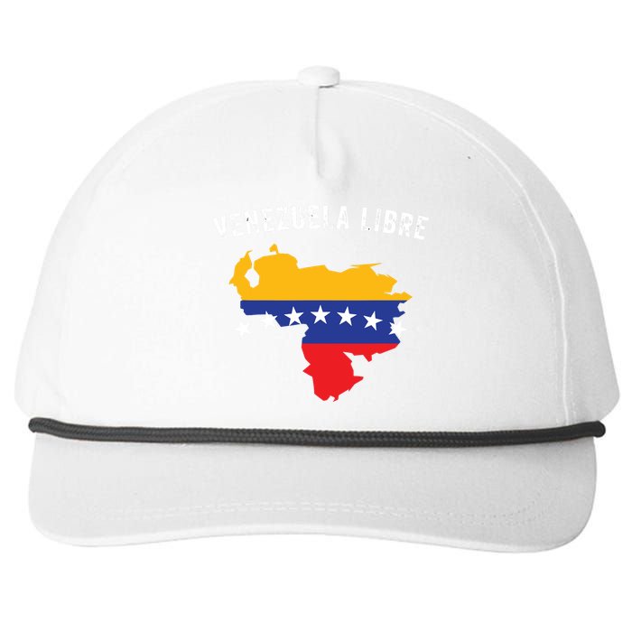 Venezuela Libre Venezuela Map 7 Stars Flag Family Souvenir Snapback Five-Panel Rope Hat