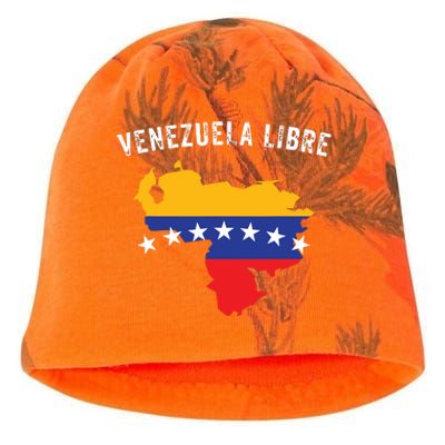 Venezuela Libre Venezuela Map 7 Stars Flag Family Souvenir Kati - Camo Knit Beanie