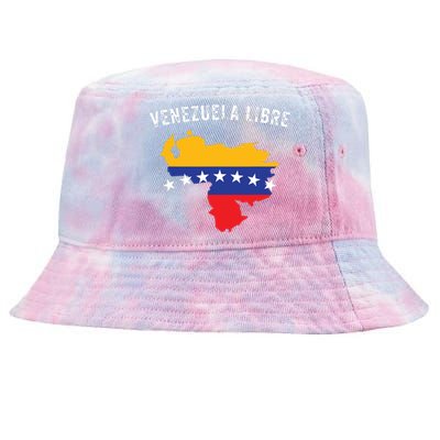 Venezuela Libre Venezuela Map 7 Stars Flag Family Souvenir Tie-Dyed Bucket Hat