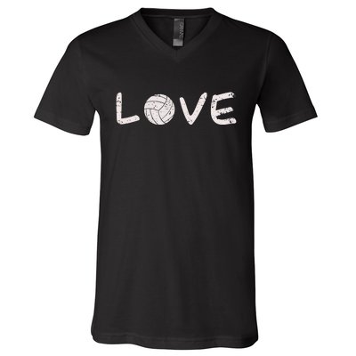 Volleyball Love V-Neck T-Shirt