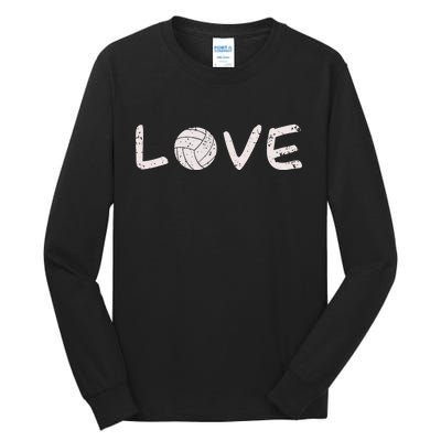 Volleyball Love Tall Long Sleeve T-Shirt