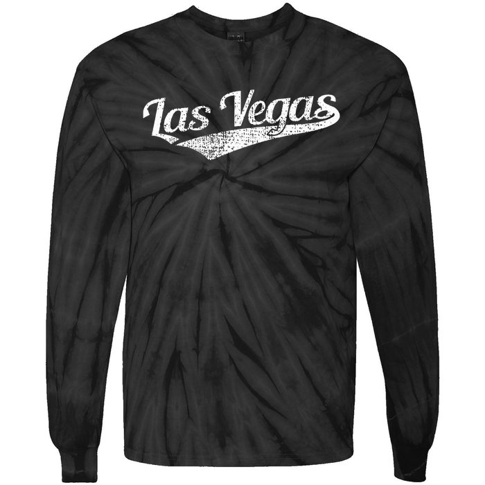 Vintage Las Vegas Retro Style Tie-Dye Long Sleeve Shirt