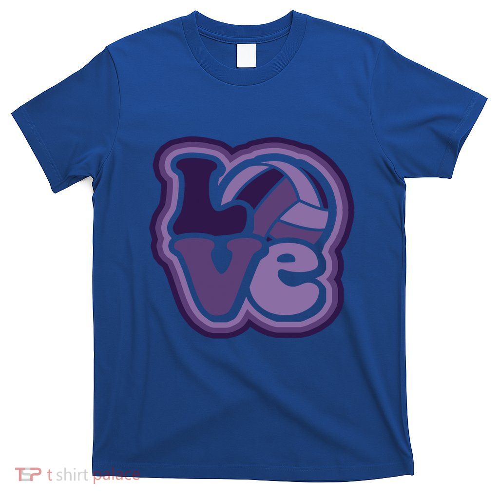Volleyball Love Violet And Purple For Ns And Cool Gift T-Shirt