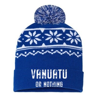 Vanuatu Lover Vanuatu Or Nothing Gift USA-Made Snowflake Beanie