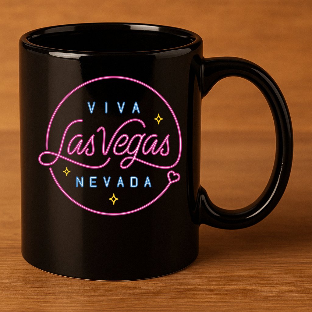 Viva Las Vegas Nevada Gift 11oz C Handle Ceramic Mug