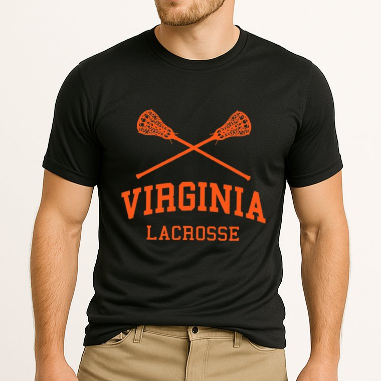 Virginia Lacrosse Vintage Lax Weathered Cooling Performance Crew T-Shirt