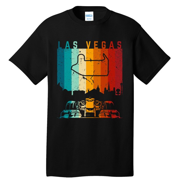 Vintage Las Vegas Formula Racing Track Circuit Fan Tall T-Shirt