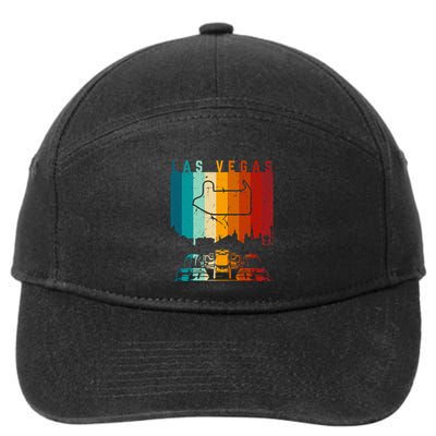 Vintage Las Vegas Formula Racing Track Circuit Fan 7-Panel Snapback Hat