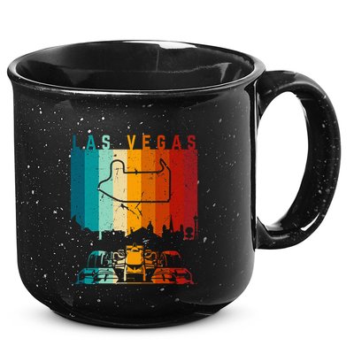 Vintage Las Vegas Formula Racing Track Circuit Fan 15oz Campfire Ceramic Mug