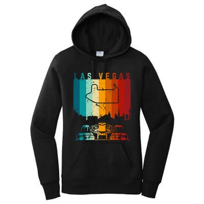 Vintage Las Vegas Formula Racing Track Circuit Fan Women's Pullover Hoodie