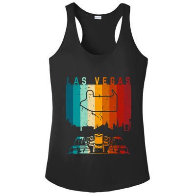 Vintage Las Vegas Formula Racing Track Circuit Fan Ladies PosiCharge Competitor Racerback Tank