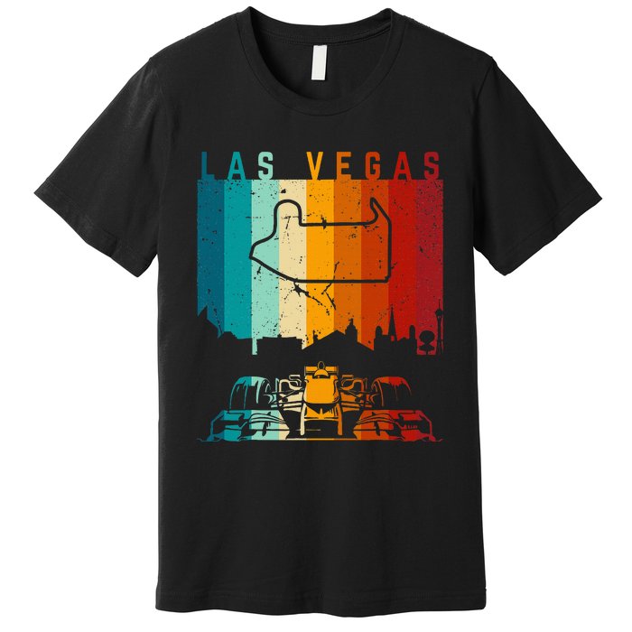 Vintage Las Vegas Formula Racing Track Circuit Fan Premium T-Shirt