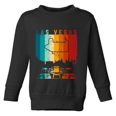 Vintage Las Vegas Formula Racing Track Circuit Fan Toddler Sweatshirt