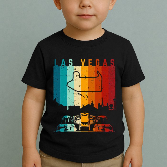 Vintage Las Vegas Formula Racing Track Circuit Fan Toddler T-Shirt