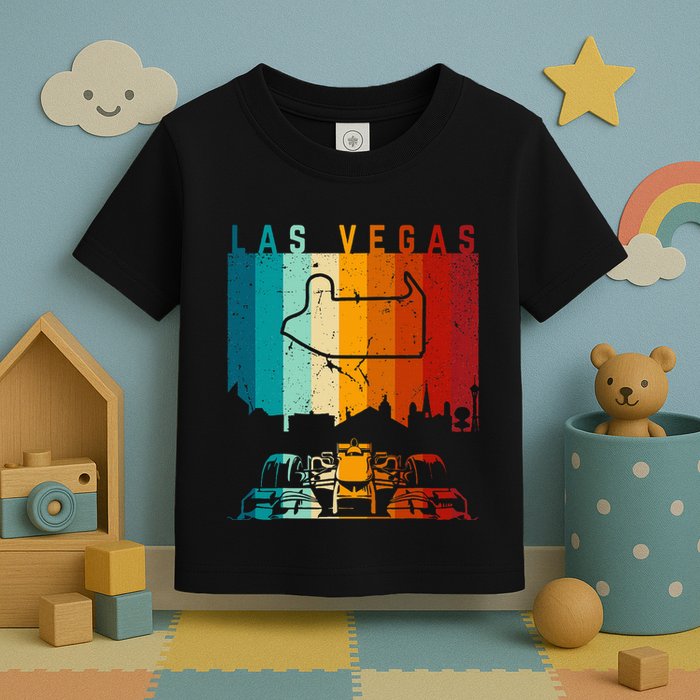 Vintage Las Vegas Formula Racing Track Circuit Fan Toddler T-Shirt