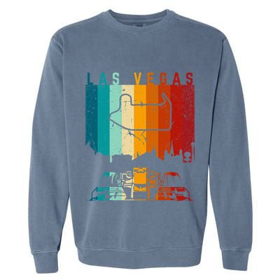 Vintage Las Vegas Formula Racing Track Circuit Fan Garment-Dyed Sweatshirt