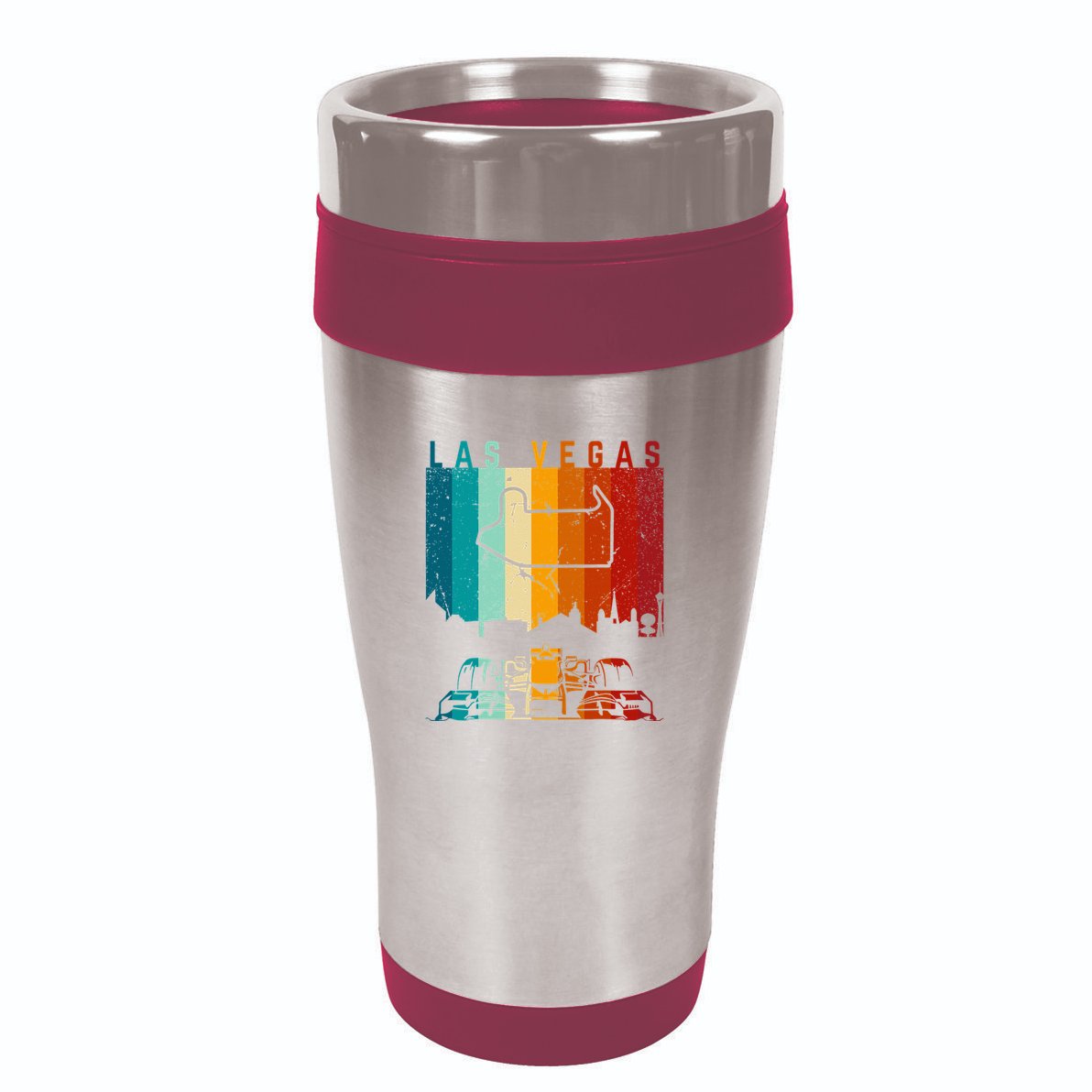 Vintage Las Vegas Formula Racing Track Circuit Fan 16oz Travel Tumbler