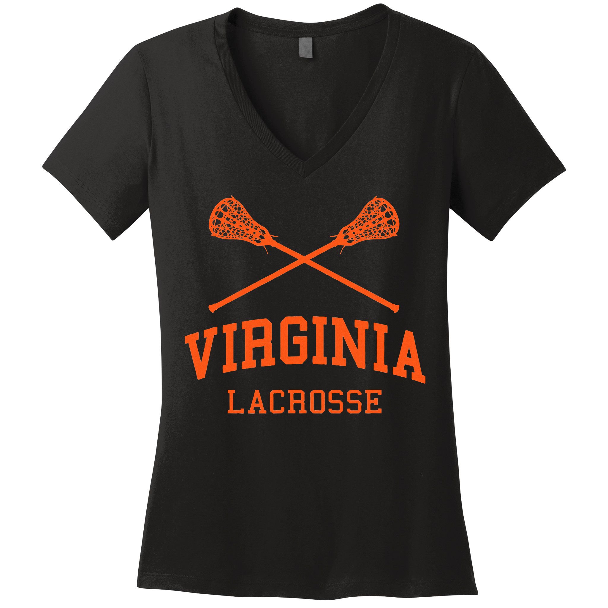 Virginia Lacrosse Vintage Lax Weathered Women's V-Neck T-Shirt