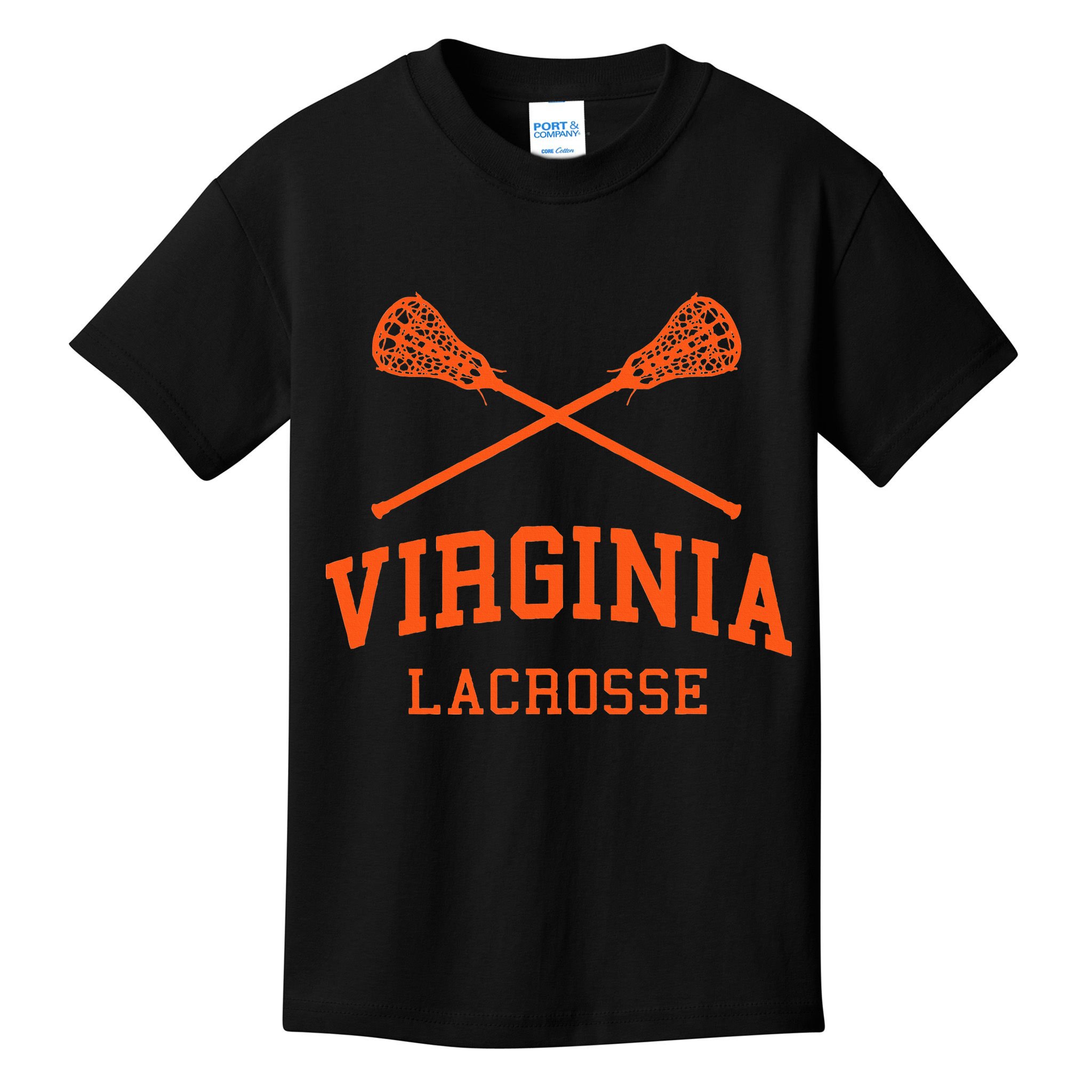 Virginia Lacrosse Vintage Lax Weathered Kids T-Shirt