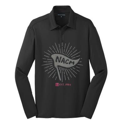 Vertical Logo Silk Touch Performance Long Sleeve Polo