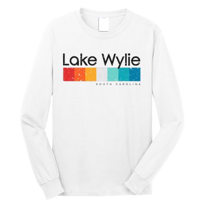 Vintage Lake Wylie Sc South Carolina Usa Retro Design Long Sleeve Shirt