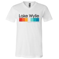 Vintage Lake Wylie Sc South Carolina Usa Retro Design V-Neck T-Shirt