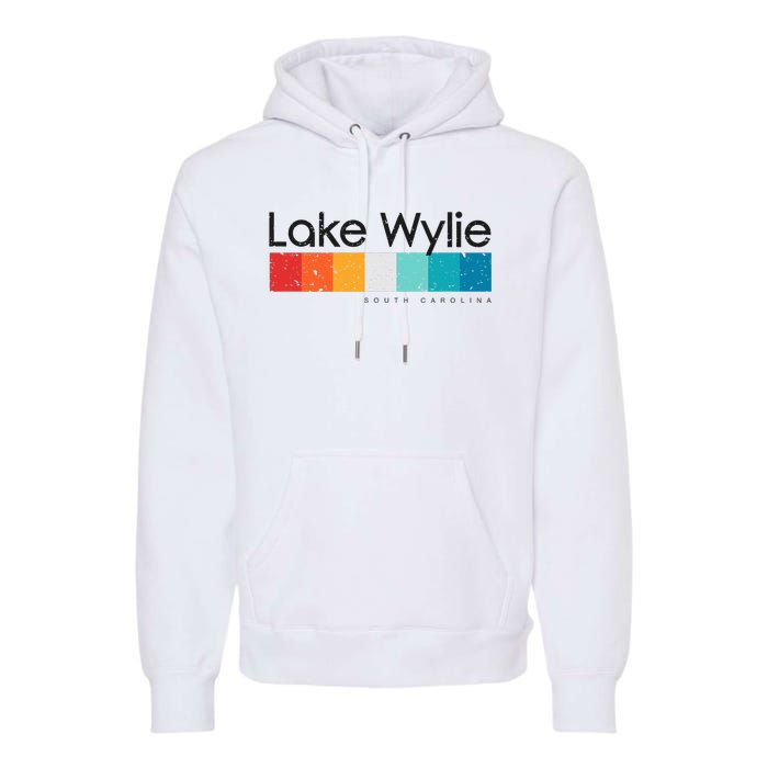 Vintage Lake Wylie Sc South Carolina Usa Retro Design Premium Hoodie