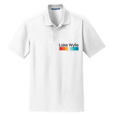 Vintage Lake Wylie Sc South Carolina Usa Retro Design Dry Zone Grid Polo