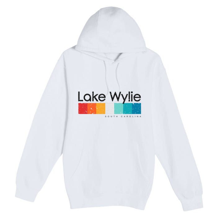 Vintage Lake Wylie Sc South Carolina Usa Retro Design Premium Pullover Hoodie