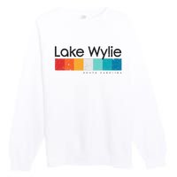 Vintage Lake Wylie Sc South Carolina Usa Retro Design Premium Crewneck Sweatshirt