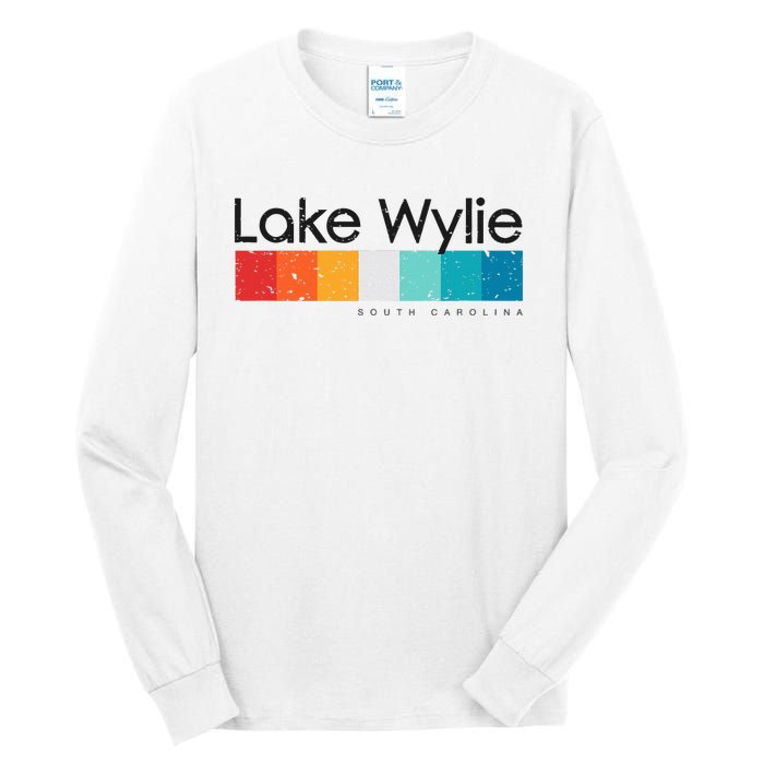 Vintage Lake Wylie Sc South Carolina Usa Retro Design Tall Long Sleeve T-Shirt