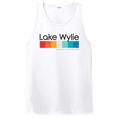 Vintage Lake Wylie Sc South Carolina Usa Retro Design PosiCharge Competitor Tank