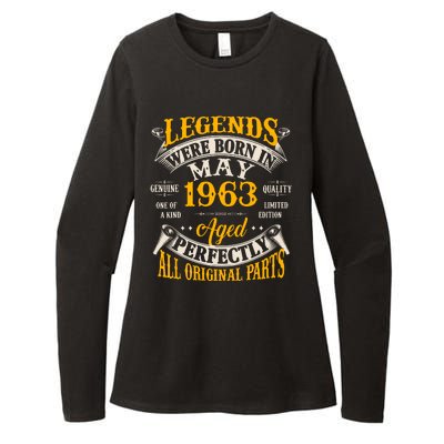 Vintage Legends Were Born In May 1963 Birthday Womens CVC Long Sleeve Shirt