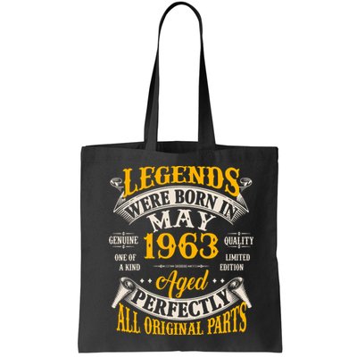 Vintage Legends Were Born In May 1963 Birthday Bag