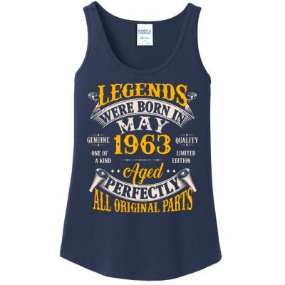 Vintage Legends Were Born In May 1963 Birthday Ladies Essential Tank