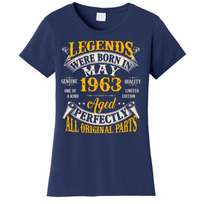 Vintage Legends Were Born In May 1963 Birthday Women's T-Shirt